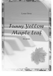Веселый желтый кленовый лист