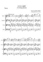 Brahms Lullaby for String Quartet
